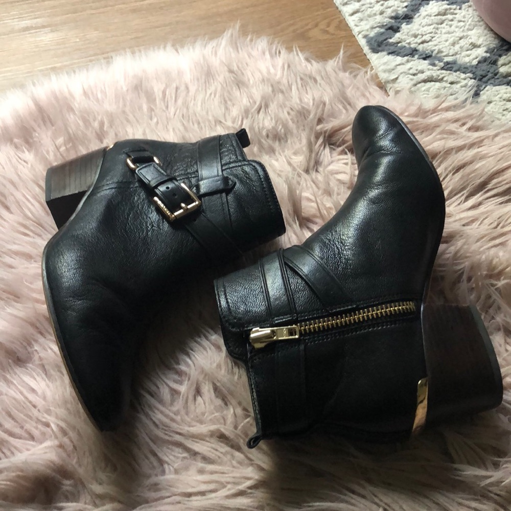 Coach Black leather ankle boots